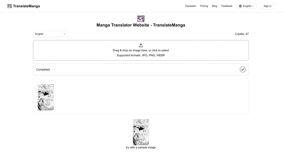 download translated manga page